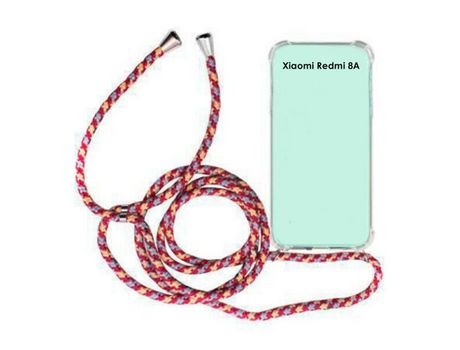 Funda Móvil Colgante para Xiaomi Redmi 8 / 8A Cuerda Rojo Burdeos y Azul