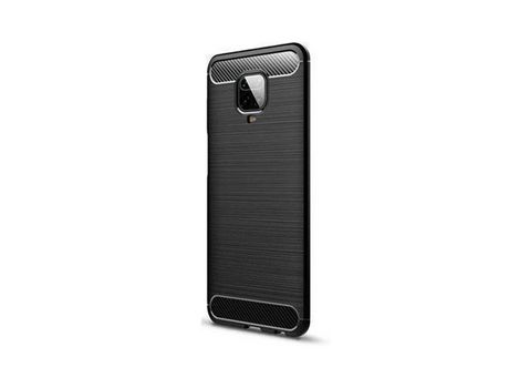 Funda silicona Xiaomi Note 9s/ Note 9 Pro con Inserciones símil a fibra de carbono negro