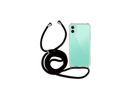 Funda colgante Transparente con cuerda para Samsung Galaxy A32 4G/5G negro