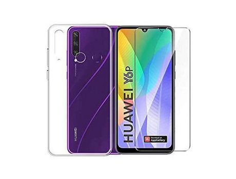 Protector Huawei Y6p Cristal Templado + Funda Silicona Transparente