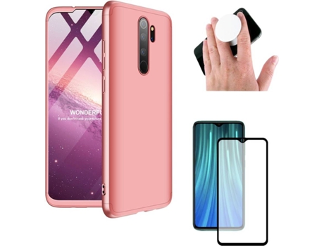 Carcasa, Protector y Popsocket Xiaomi Redmi Note 8 Pro Slim armor 360º Rosa