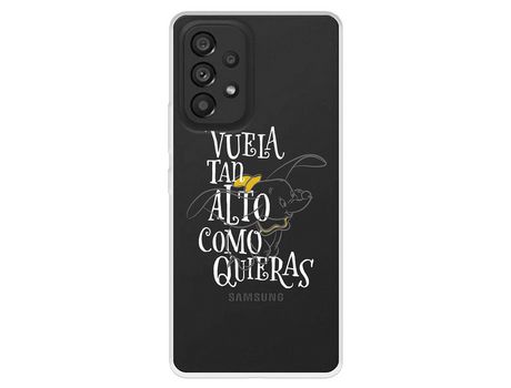 Funda para Samsung Galaxy A53 5G Oficial de Disney Dumbo Vuela Tan Alto - Dumbo