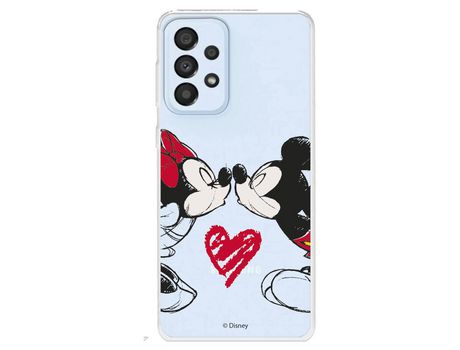 Funda para Samsung Galaxy A33 5G Oficial de Disney Mickey Y Minnie Beso - Clásicos Disney