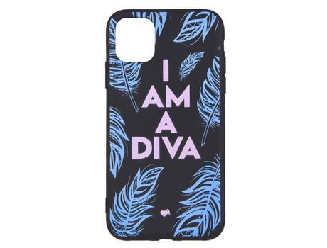 Funda I'M A Diva Silicona Negra para iPhone 11 Pro - Oficial de La Vecina Rubia
