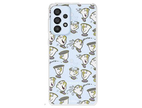 Funda para Samsung Galaxy A33 5G Oficial de Disney Chip Potts Siluetas - La Bella Y La Bestia