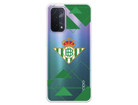 Funda para Oppo A54 5G Del Betis Escudo Fondo Transparente - Licencia Oficial Real Betis Balompié