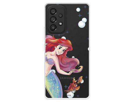 Funda para Samsung Galaxy A53 5G Oficial de Disney Ariel Y Sebastián Burbujas - La Sirenita