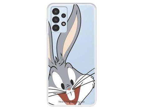 Funda para Samsung Galaxy A13 4G Oficial de Warner Bros Bugs Bunny Silueta Transparente - Looney Tunes