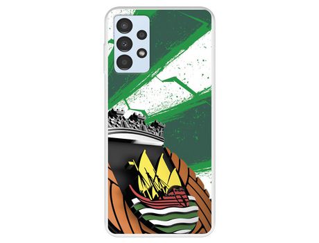 Funda para Samsung Galaxy A13 4G Del Escudo Fondo Verde Y Blanco - Licencia Oficial Rio Ave Fc