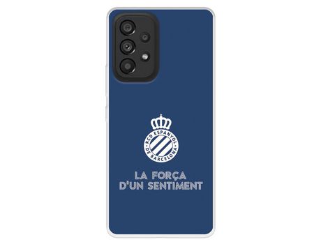 Funda para Samsung Galaxy A53 5G Del Escudo Fondo Azul - Licencia Oficial Rcd Espanyol