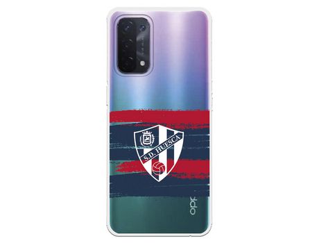 Funda para Oppo A54 5G Del Huesca Rayas Transparente - Licencia Oficial Sd Huesca