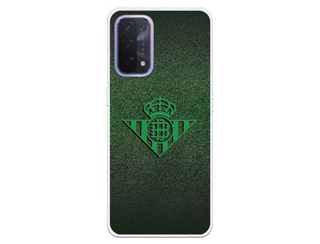 Funda para Oppo A54 5G Del Betis Escudo Verde Fondo Trama - Licencia Oficial Real Betis Balompié