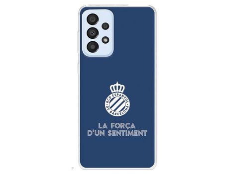 Funda para Samsung Galaxy A33 5G Del Escudo Fondo Azul - Licencia Oficial Rcd Espanyol