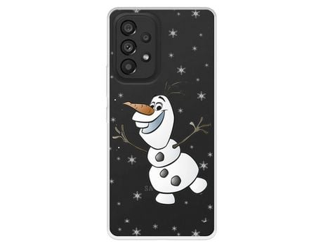 Funda para Samsung Galaxy A53 5G Oficial de Disney Olaf Transparente - Frozen