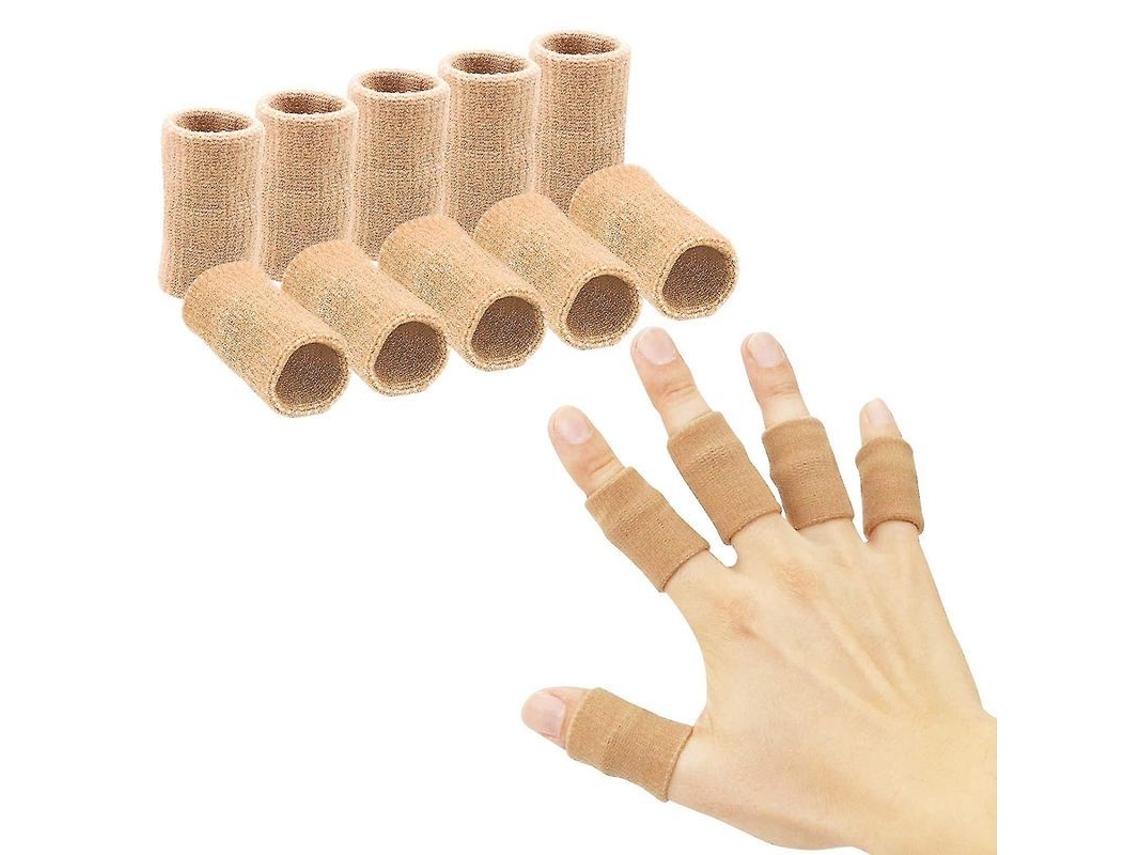 10 Pares De Fundas Para Dedos, Férula Para Pulgar Para Soporte, Elástica Transpirable, Protector De Compresión Para Aliviar El Dolor, Tri