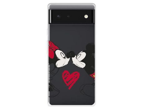 Funda Para Google Pixel 6 Oficial De Disney Mickey Y Minnie Beso - Clásicos Disney