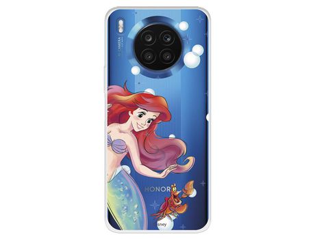 Funda Para Huawei Honor 50 Lite Oficial De Disney Ariel Y Sebastián Burbujas - La Sirenita