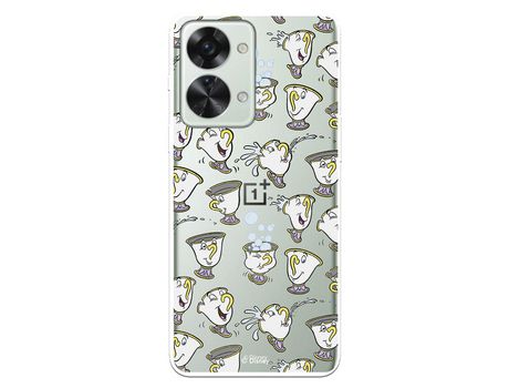 Funda Para Oneplus Nord 2T 5G Oficial De Disney Chip Potts Siluetas - La Bella Y La Bestia