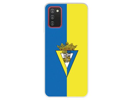 Funda Para Samsung Galaxy A03S Del Cádiz Escudo Fondo Bicolor - Licencia Oficial Cádiz Cf