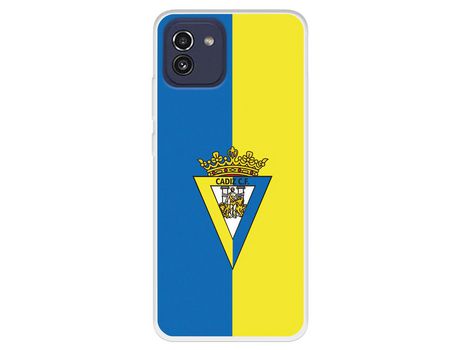 Funda Para Samsung Galaxy A03 Del Cádiz Cf Escudo Fondo Bicolor - Licencia Oficial Cádiz Cf
