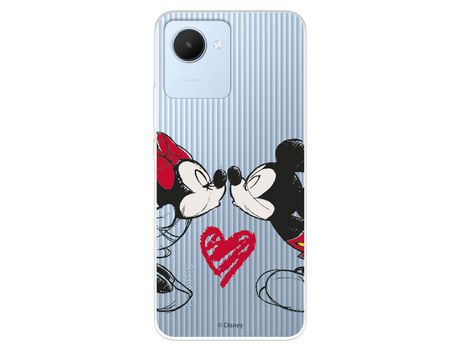 Funda Para Realme C30 Oficial De Disney Mickey Y Minnie Beso - Clásicos Disney