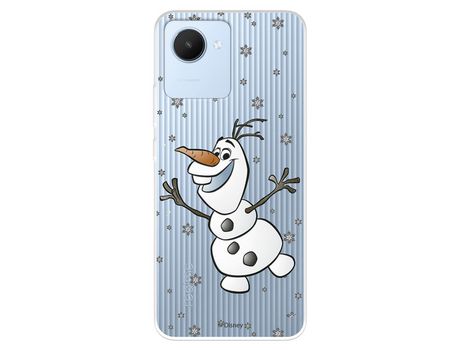 Funda Para Realme C30 Oficial De Disney Olaf Transparente - Frozen