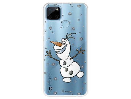 Funda Para Realme C21Y Oficial De Disney Olaf Transparente - Frozen