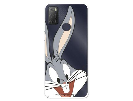 Funda Para Alcatel 1S 2021 Oficial De Warner Bros Bugs Bunny Silueta Transparente - Looney Tunes