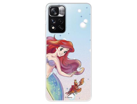 Funda Para Xiaomi Redmi Note 11 Oficial De Disney Ariel Y Sebastián Burbujas - La Sirenita
