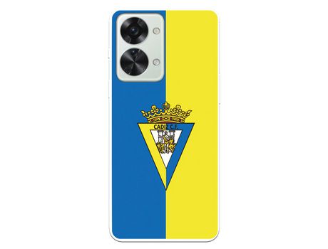 Funda Para Oneplus Nord 2T 5G Del Cádiz Cf Escudo Fondo Bicolor - Licencia Oficial Cádiz Cf