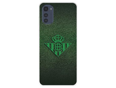 Funda Para Motorola Moto E32 Del Real Betis Balompié Escudo Verde Fondo Trama - Licencia Oficial Real Betis Balompié
