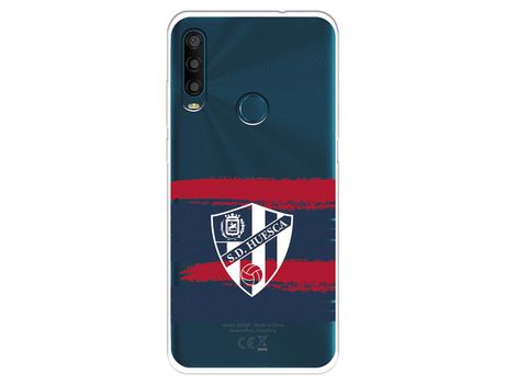Funda Para Alcatel 1Se 2020 Del Sd Huesca Rayas Transparente - Licencia Oficial Sd Huesca