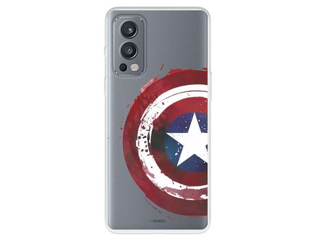 Funda Para Oneplus Nord Ce 2 Oficial De Marvel Capitán América Escudo Transparente - Marvel