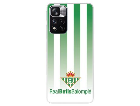 Funda Para Xiaomi Redmi Note 11 Del Betis Fondo Rayas Verdiblancas - Licencia Oficial Real Betis Balompié