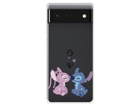 Funda Para Google Pixel 6 Oficial De Disney Angel & Stitch Beso - Lilo & Stitch