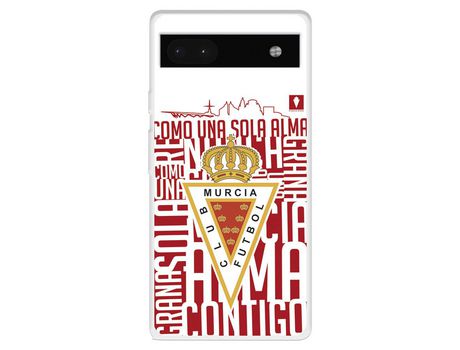 Funda Para Google Pixel 6A Del Real Murcia Escudo Fondo Blanco - Licencia Oficial Real Murcia