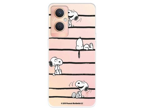 Funda Para Oppo A96 5G Oficial De Peanuts Snoopy Rayas - Snoopy