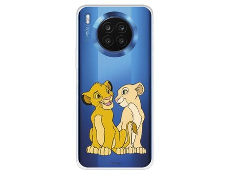 Funda Para Huawei Honor 50 Lite Oficial De Disney Simba Y Nala Silueta - El Rey León