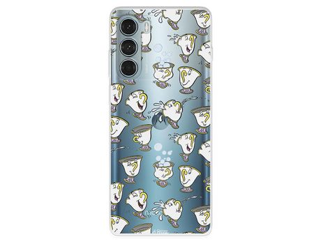 Funda Para Motorola Moto G200 5G Oficial De Disney Chip Potts Siluetas - La Bella Y La Bestia