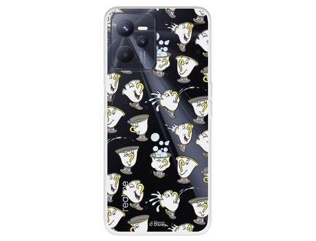 Funda Para Realme C35 Oficial De Disney Chip Potts Siluetas - La Bella Y La Bestia