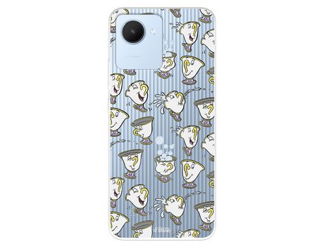 Funda Para Realme C30 Oficial De Disney Chip Potts Siluetas - La Bella Y La Bestia