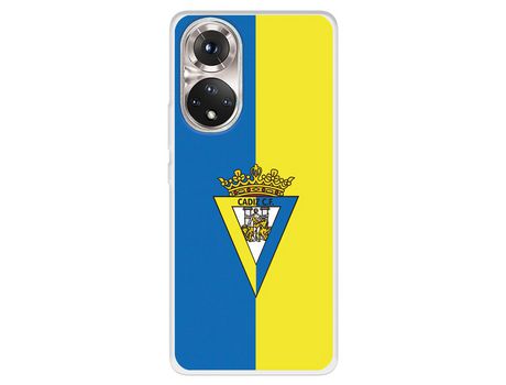 Funda Para Huawei Honor 50 5G Del Cádiz Escudo Fondo Bicolor - Licencia Oficial Cádiz Cf