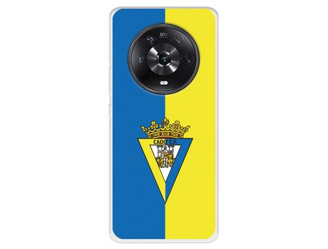 Funda Para Huawei Honor Magic4 Lite Del Cádiz Cf Escudo Fondo Bicolor - Licencia Oficial Cádiz Cf