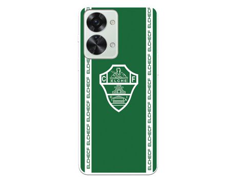 Funda Para Oneplus Nord 2T 5G Del Elche Cf Escudo Fondo Verde - Licencia Oficial Elche Cf