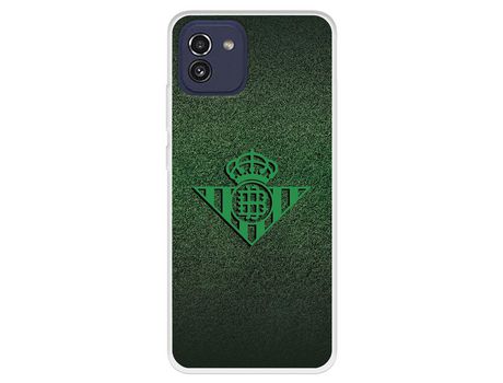 Funda Para Samsung Galaxy A03 Del Real Betis Balompié Escudo Verde Fondo Trama - Licencia Oficial Real Betis Balompié