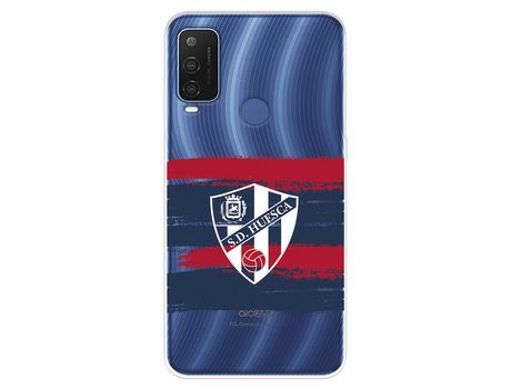 Funda Para Alcatel 1 L Pro Del Sd Huesca Rayas Transparente - Licencia Oficial Sd Huesca