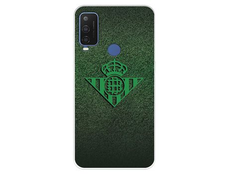 Funda Para Alcatel 1 L Pro Del Real Betis Balompié Escudo Verde Fondo Trama - Licencia Oficial Real Betis Balompié