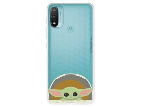 Funda Para Motorola Moto E40 Oficial De Star Wars Baby Yoda Sonrisas - The Mandalorian
