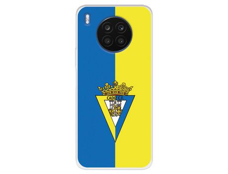 Funda Para Huawei Honor 50 Lite Del Cádiz Escudo Fondo Bicolor - Licencia Oficial Cádiz Cf