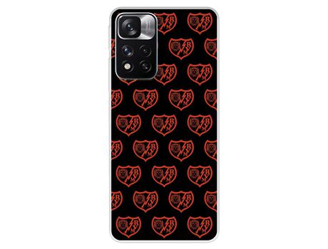 Funda Para Xiaomi Redmi Note 11 Del Rayo Vallecano Escudo Patrón Fondo Negro - Licencia Oficial Rayo Vallecano